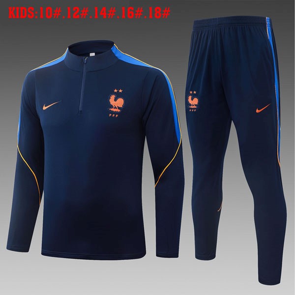 Ninos Sudadera De Training Francia 2026-2027 Azul 3